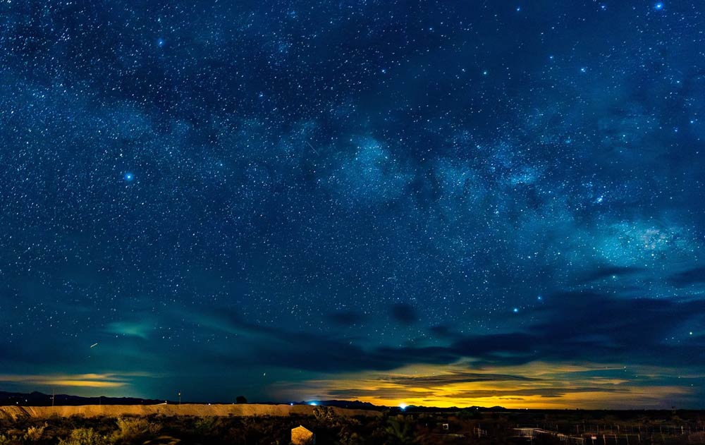 Ein Sternenhimmel fotografiert auf der Guest Ranch