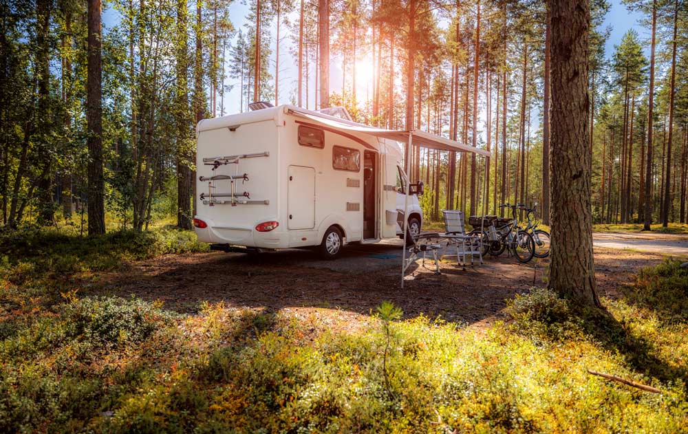 Camper im Wald