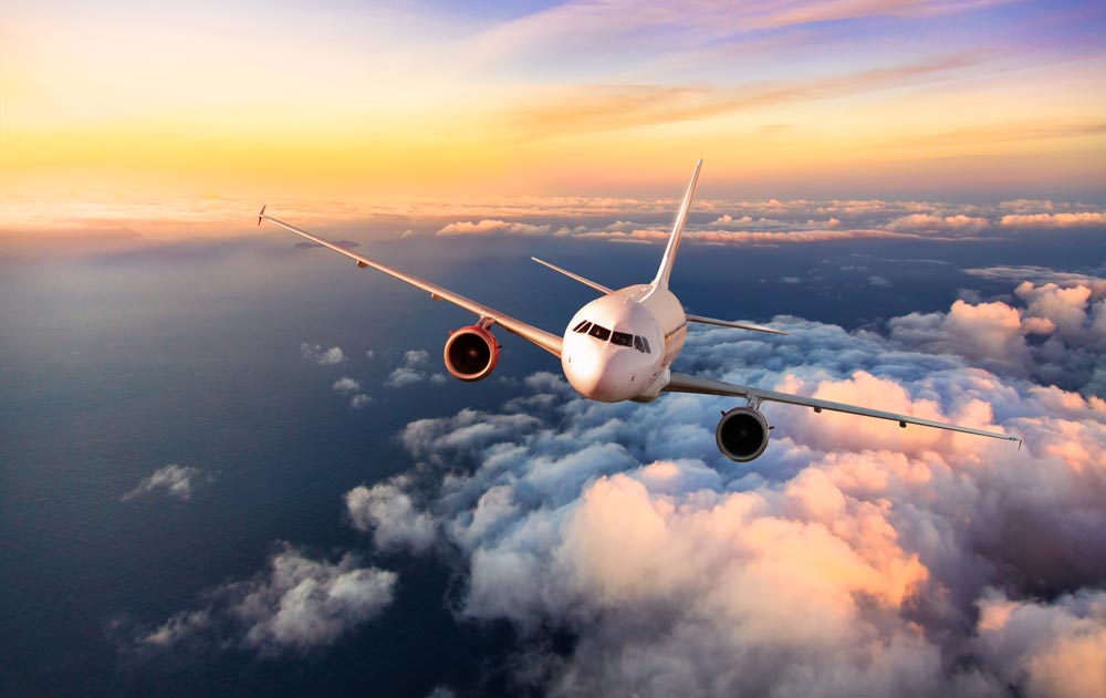 Flugzeug in der Luft